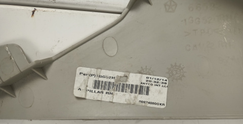 Panel słupka prawy Jeep Grand Cherokee 2012 1GG52TRMAE