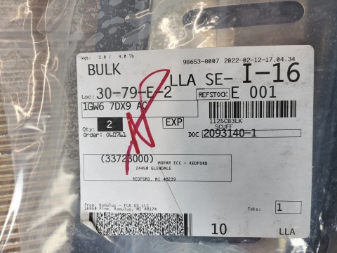 NOWA Nakładka progu bagażnika Dodge Durango 2011-2022 1GW67DX9AC 6ZP59DX9AA