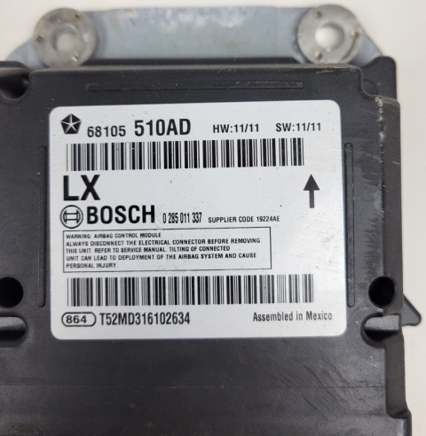 Moduł sensor poduszek powietrznych Chrysler 300 2011-2012 68105510AD