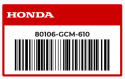Błotnik HONDA SZX50S X8R 1998-2001 80106-GCM-610