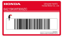 Naklejka na zbiornik lewa strona HONDA CBF 125M 2009-2011 64215KWF900ZC (MARK, L. WING (100MM)