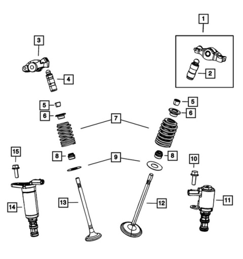 Popychacz hydrauliczny ssący MOPAR 5047883AC silnik 3,6 Dodge Jeep Chrysler