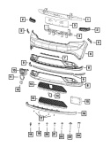 Ślizg mocowanie zderzaka przednie lewe 68411419AE MOPAR Dodge Durango