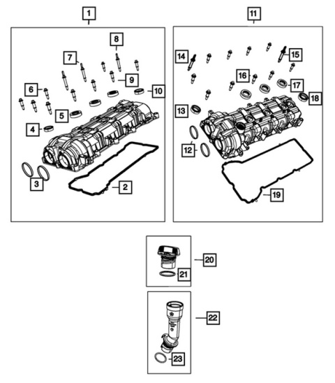 Uszczelka czujnika wałka rozrządu -Mopar 5184772AB Dodge Jeep Chrysler