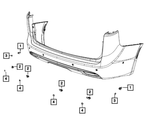 Pierścień mocujący czujnik parkowania MOPAR Chrysler Pacifica Voyager Jeep Gladiator Wrangler RAM 1500-5500 2019-2025 68271824AA