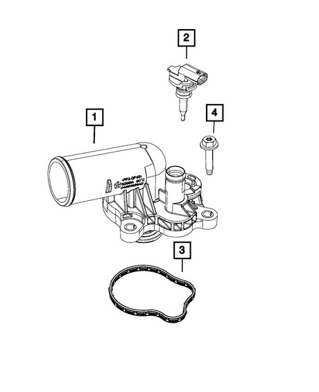 Termostat Dodge Durango RAM 1500 Jeep Gladiator Wrangler 2016-2026 OE 4893926AH