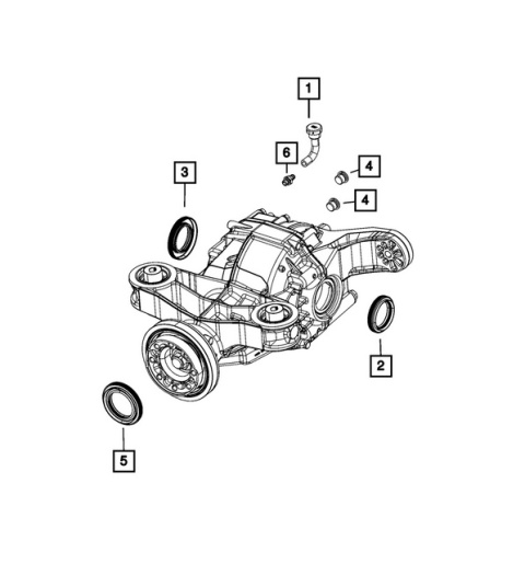 Uszczelniacz półosi lewy Dodge Jeep Chrysler 2011-2020 Mopar 68530764AB