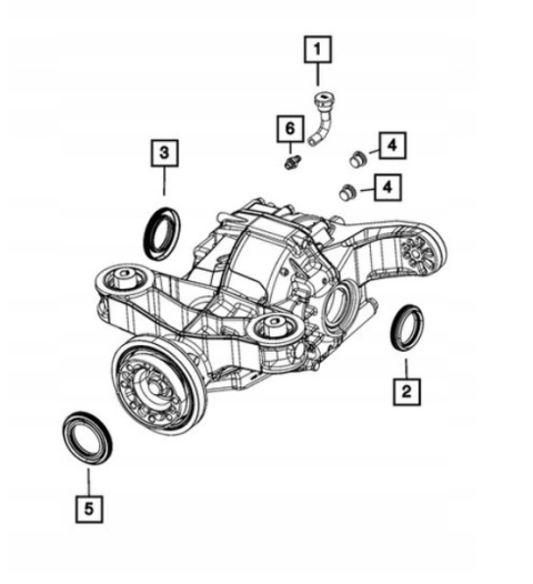 Uszczelniacz prawy półosi przód tył CHRYSLER JEEP DODGE 2011-2025 68084185AA MOPAR