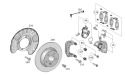 Jarzmo hamulca Mercedes GL ML 2006-2019 A1664230206