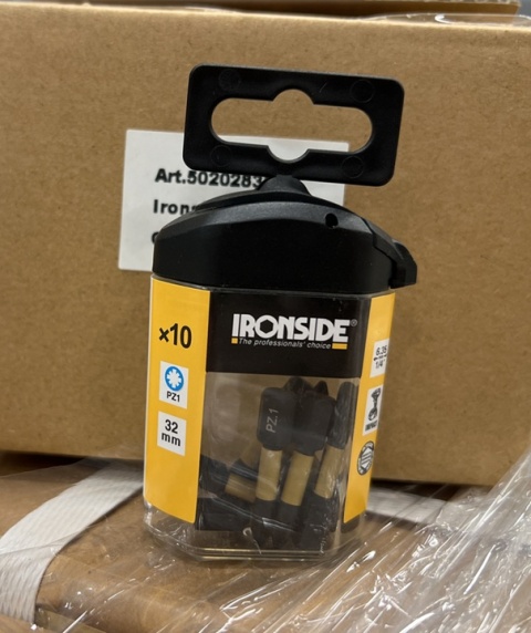 Zestaw udarowych bitów IRONSIDE PZ1 32 mm - opakowanie 10 sztuk