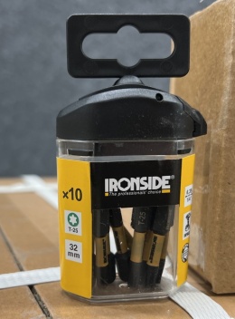 Zestaw udarowych bitów IRONSIDE T-25 32 mm - opakowanie 10 sztuk