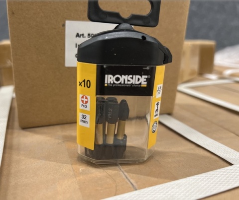 Zestaw udarowych bitów IRONSIDE PH2 32 mm - opakowanie 10 sztuk