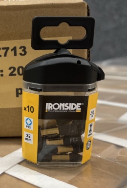 Zestaw udarowych bitów IRONSIDE PZ2 32 mm - opakowanie 10 sztuk