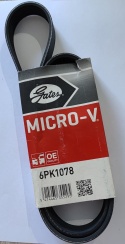 Pasek klinowy wielorowkowy GATES Alfa Romeo Audi BMW Citroen Fiat Honda Peugeot Seat Skoda Subaru VW 1994-2016 6PK1078