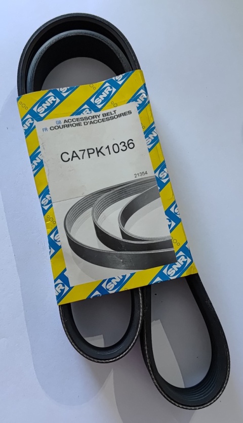 Pasek klinowy wielorowkowy SNR BMW 7 8 Dacia Sandero Logan Renault Clio Logan Modus Twingo Wind 1994-2015 CA 7PK1036