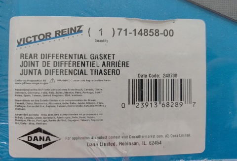 Uszczelka misy oleju tylnego mostu VICTOR REINZ FORD E150 Expedition F150 Transit Lincoln Navigatir 1997-2019 71-14858-00