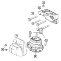 Poduszka silnika prawa Dodge Durango Jeep Grand Cherokee 2011-2026 Mopar 68252518AB