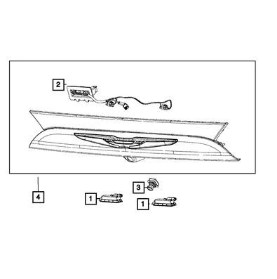 Nowa prawa kamera z uchwytem MOPAR RAM 1500-3500 Chrysler Pacifica 2017-2026 68144068AD 68365873AB